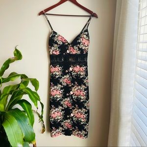 Lace Bodice Multi-pattern Midi